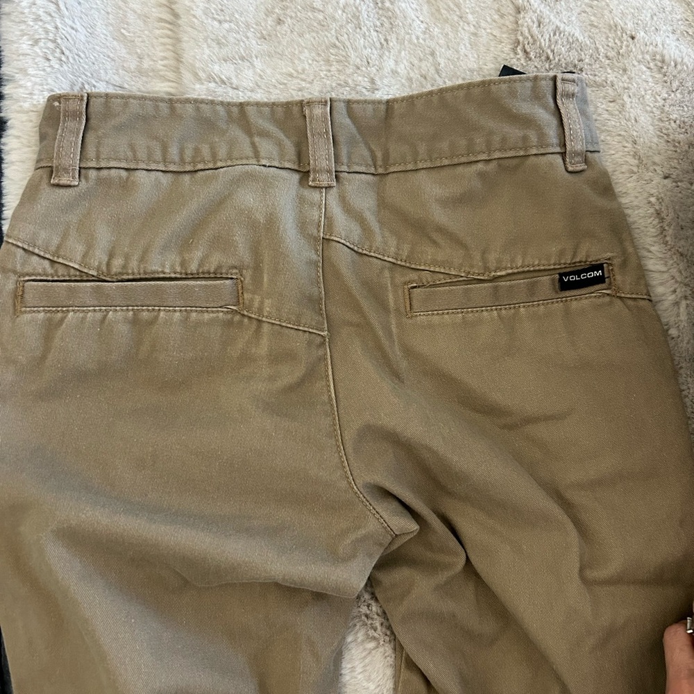 Boys Navy and Tan Volcom Chino pants - Picture 4 of 8